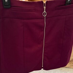 Candie's Deep Burgundy Pencil Skirt with Zipper